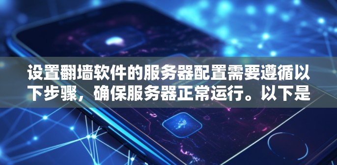 设置翻墙软件的服务器配置需要遵循以下步骤，确保服务器正常运行。以下是一个简单的指南