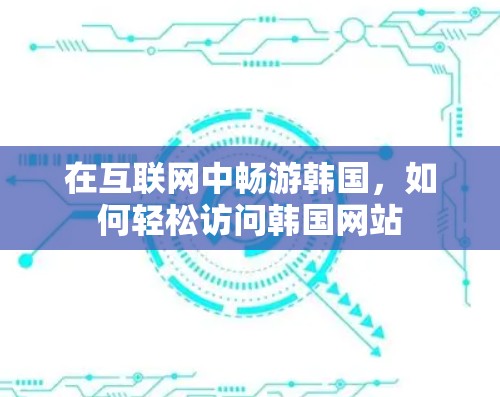 在互联网中畅游韩国，如何轻松访问韩国网站