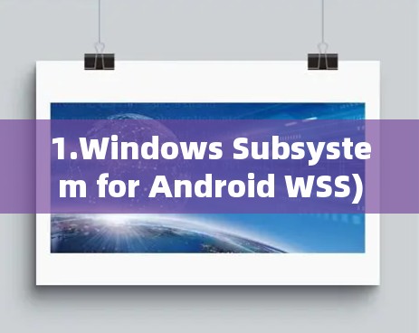 1.Windows Subsystem for Android WSS)