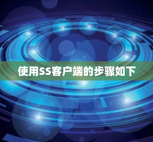 使用SS客户端的步骤如下