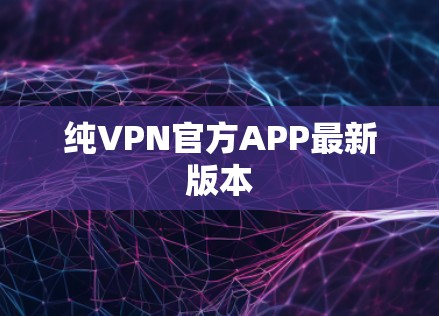 纯VPN官方APP最新版本